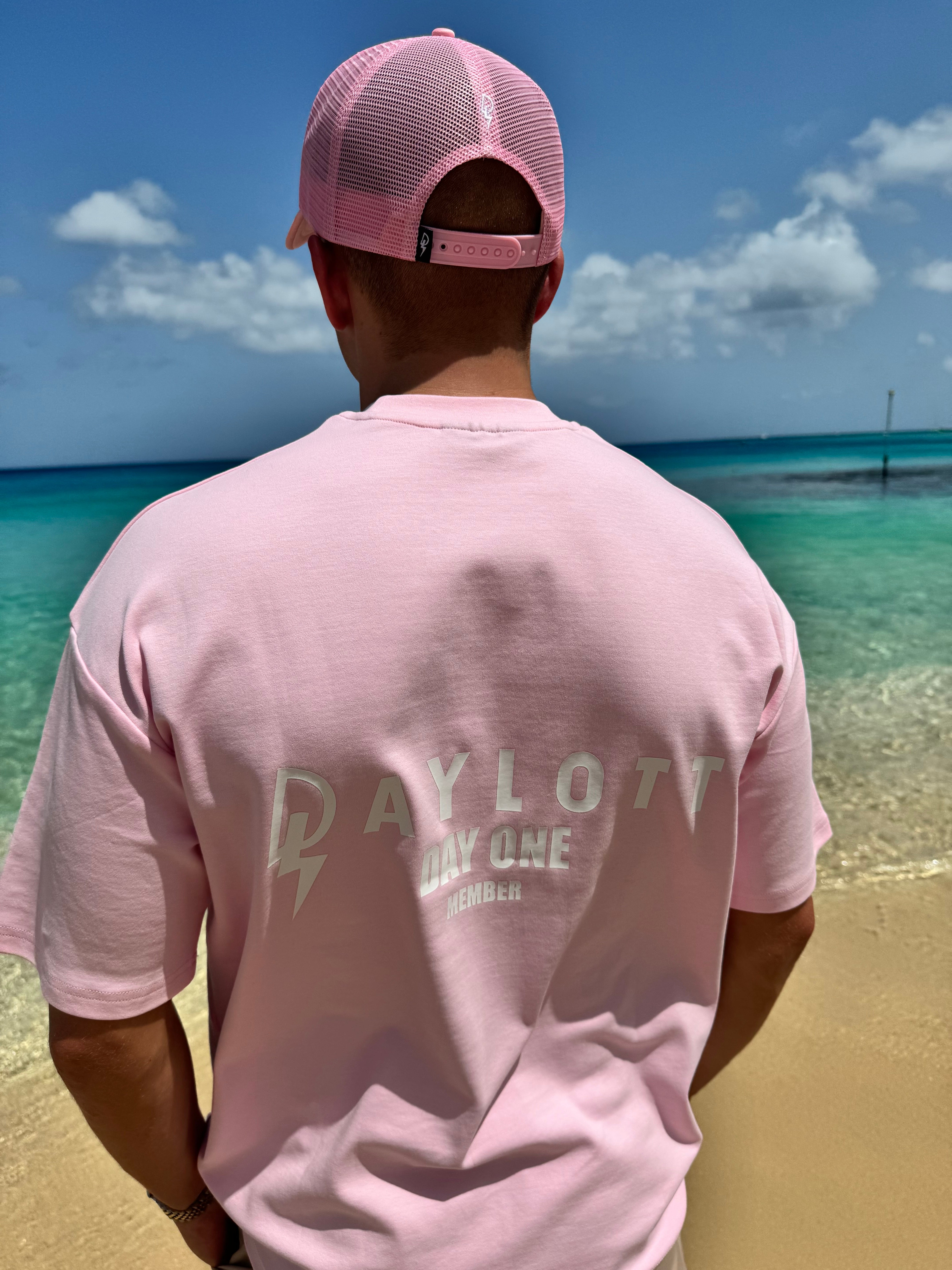 'DAY ONE' Pink Tee